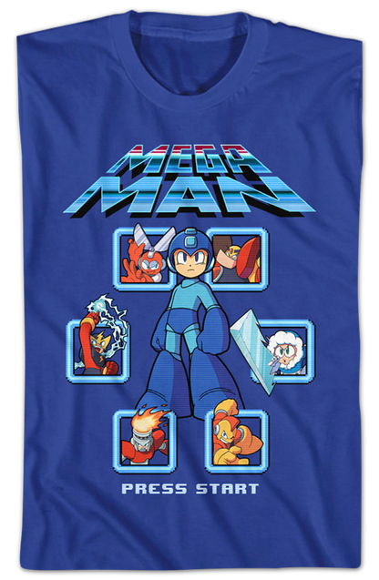 Press Start Mega Man T-Shirt