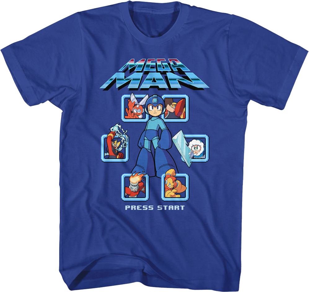 Press Start Mega Man T-Shirt