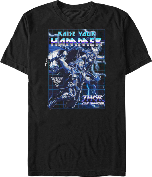 Raise Your Hammer Thor Love And Thunder Marvel Comics T-Shirt