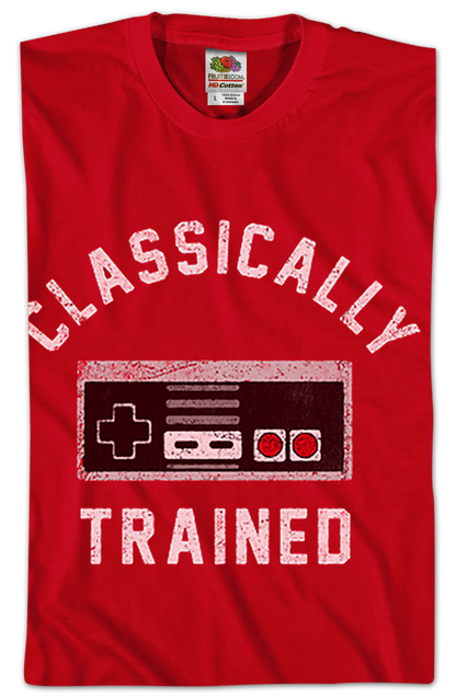 Red Classically Trained NES Controller Shirt