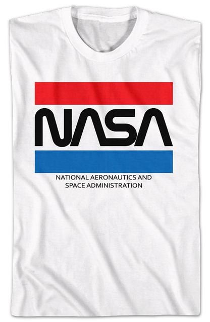 Red White Blue Stripes NASA T-Shirt