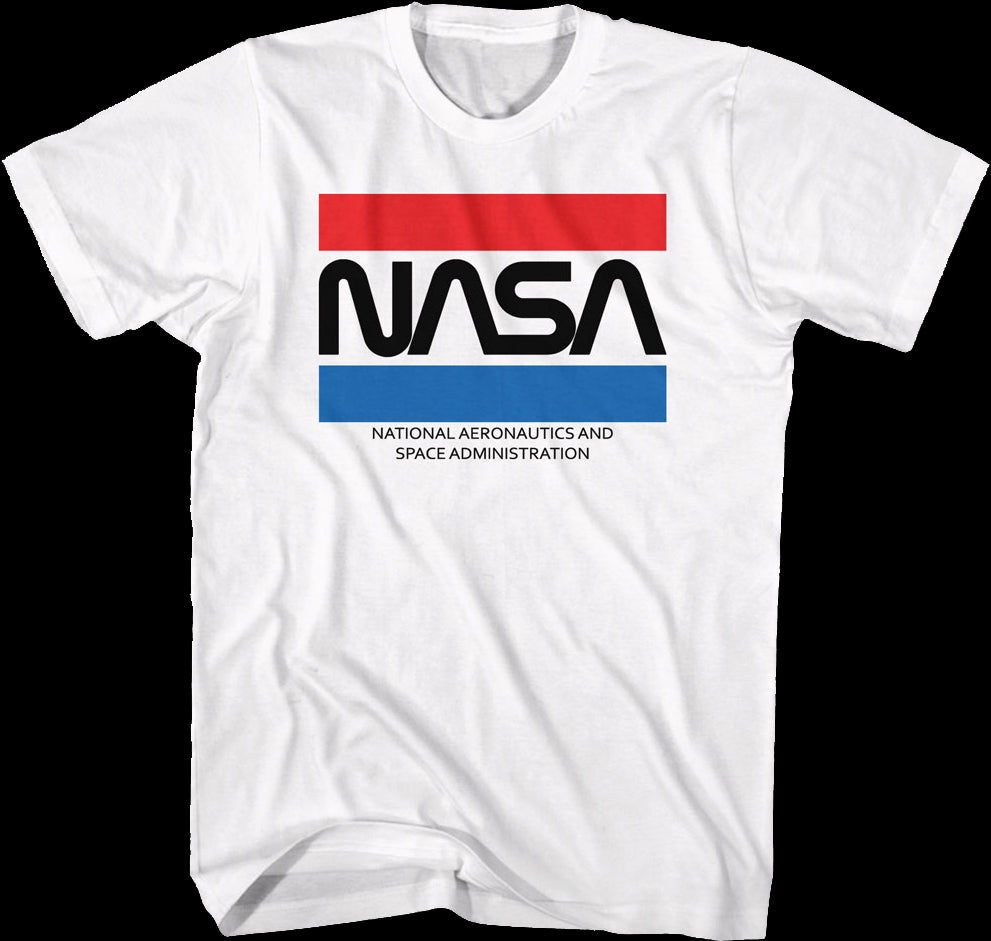 Red White Blue Stripes NASA T-Shirt