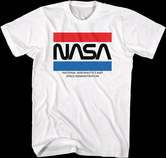 Red White Blue Stripes NASA T-Shirt