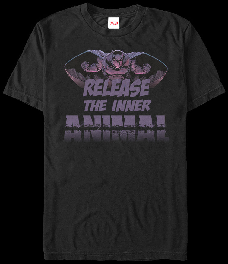 Release The Inner Animal Black Panther T-Shirt