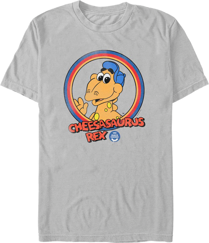 Retro Circle Cheesasaurus Rex Kraft T-Shirt