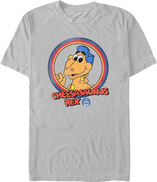 Retro Circle Cheesasaurus Rex Kraft T-Shirt