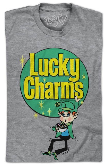 Retro Leprechaun And Logo Lucky Charms T-Shirt