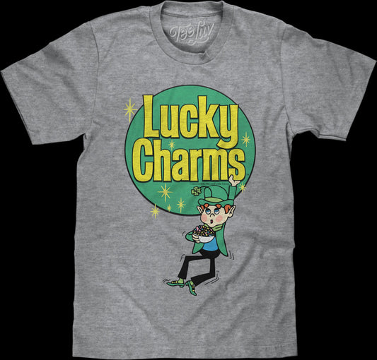 Retro Leprechaun And Logo Lucky Charms T-Shirt
