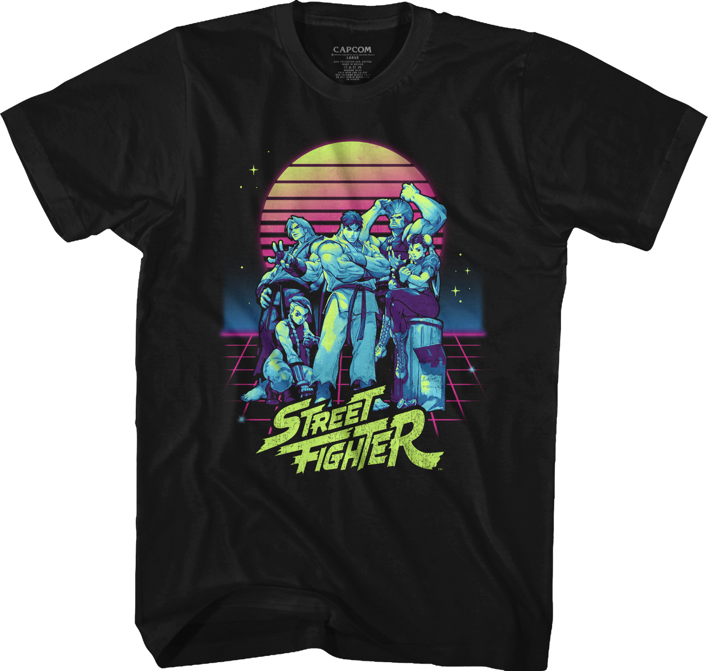 Retro Neon Street Fighter T-Shirt