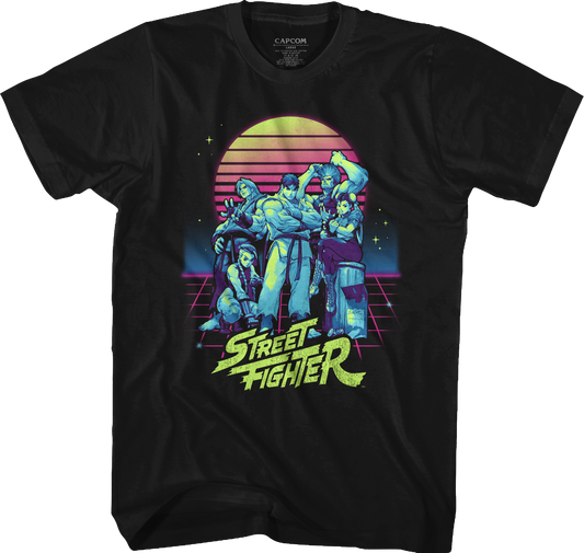 Retro Neon Street Fighter T-Shirt