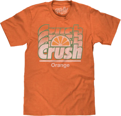 Retro Repeating Logo Orange Crush T-Shirt