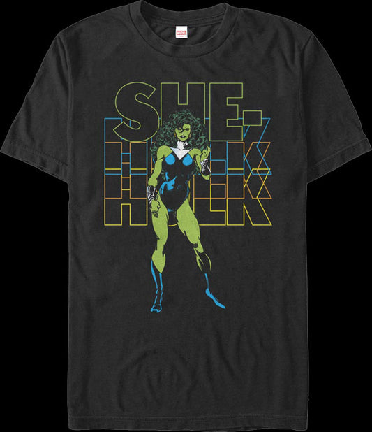Retro She-Hulk Marvel Comics T-Shirt