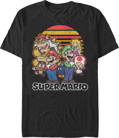Retro Sunset Super Mario Bros. T-Shirt