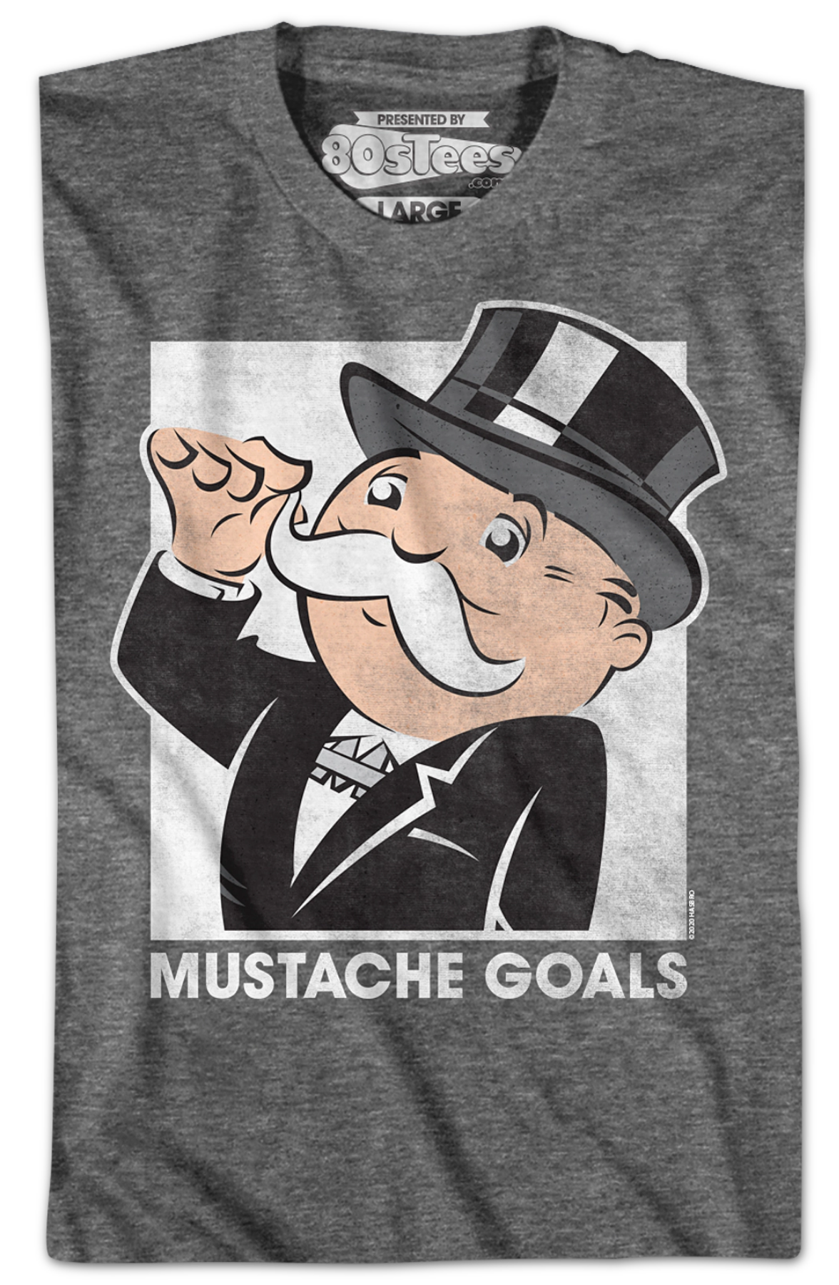 Rich Uncle Pennybags Mustache Goals Monopoly T-Shirt