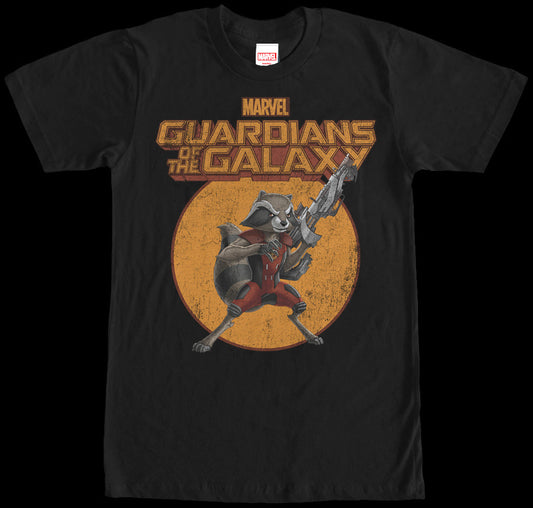 Rocket Raccoon Action Pose Guardians of the Galaxy T-Shirt