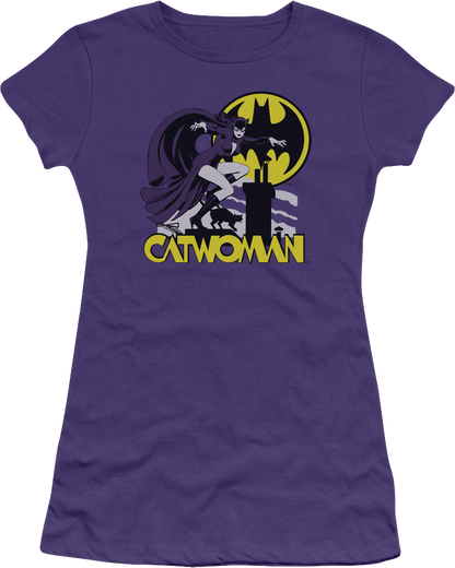 Ladies Rooftop Catwoman DC Comics Shirt