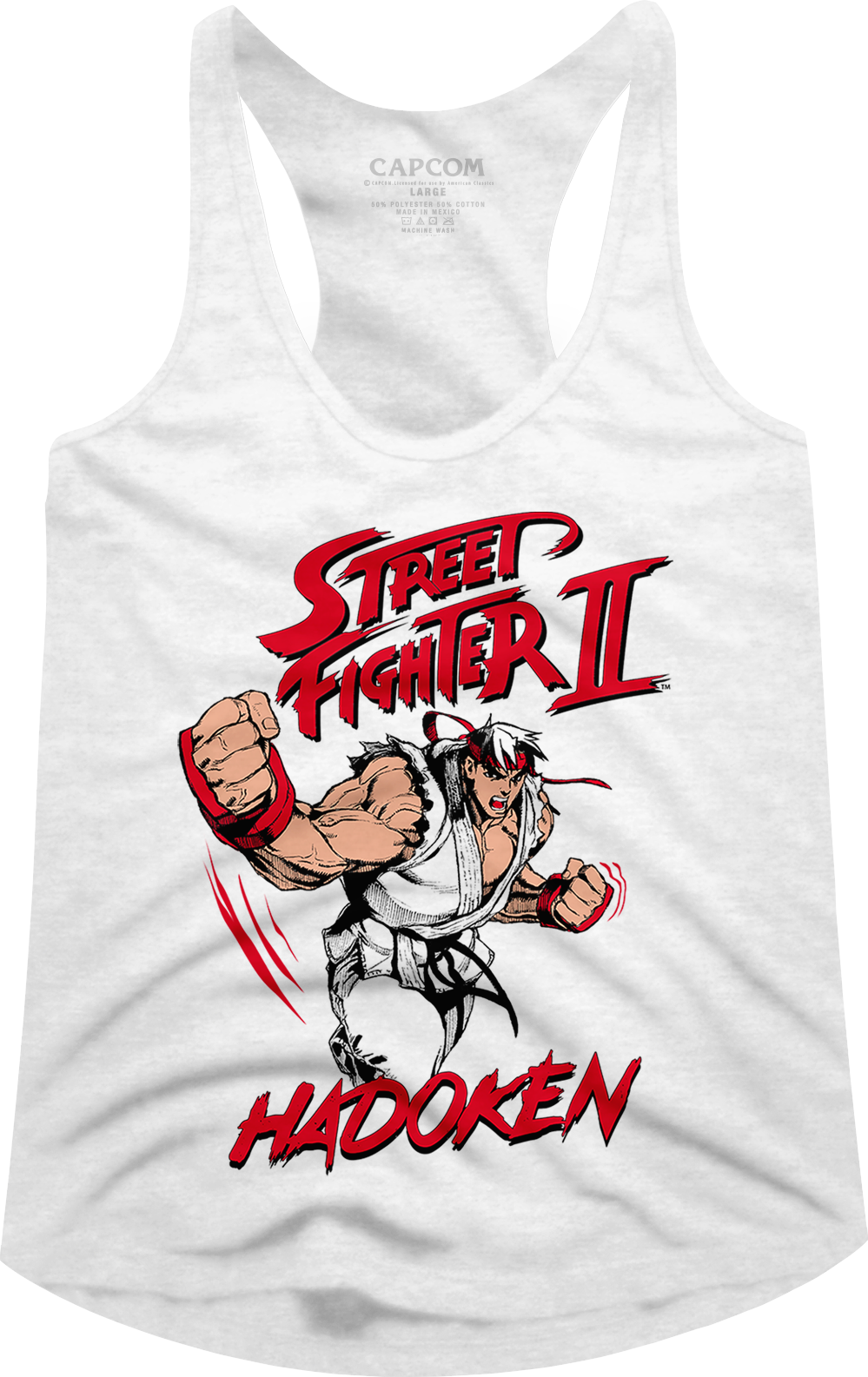 Ladies Ryu Hadoken Street Fighter Racerback Tank Top