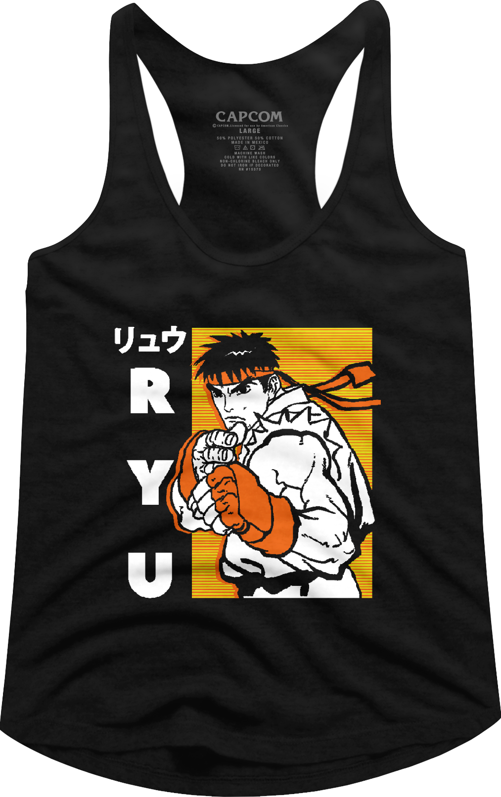 Ladies Ryu Japanese Street Fighter Racerback Tank Top