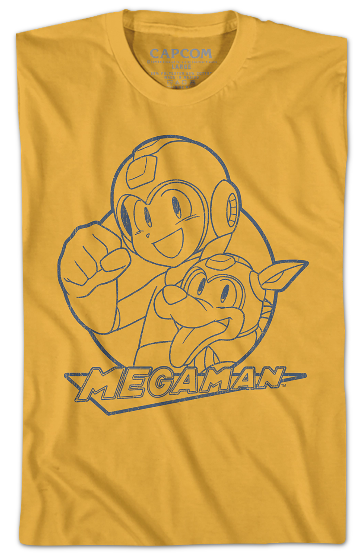 Sketch of Rush and Mega Man T-Shirt