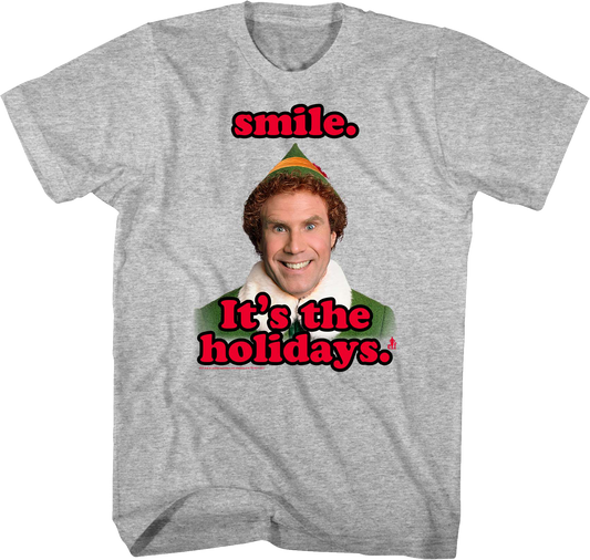 Smile It's The Holidays Elf T-Shirt