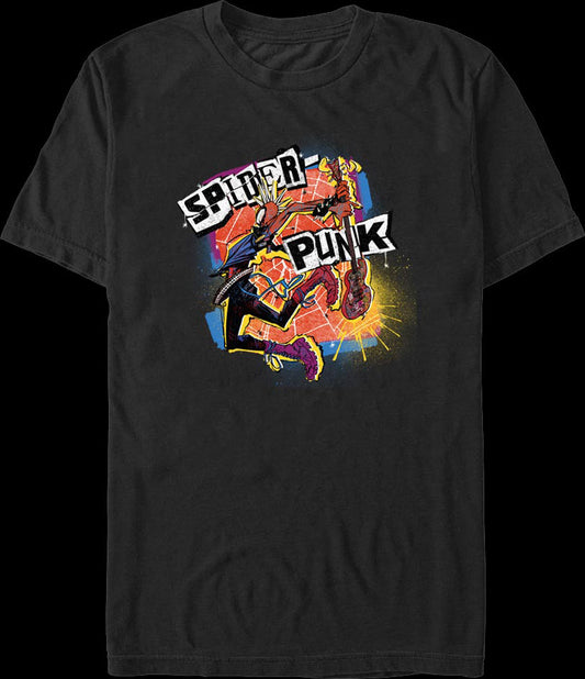 Spider-Punk Guitar Marvel Comics T-Shirt