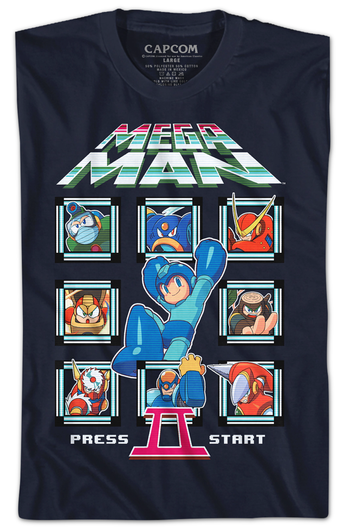 Start Screen Mega Man II T-Shirt