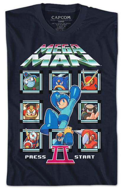 Start Screen Mega Man II T-Shirt