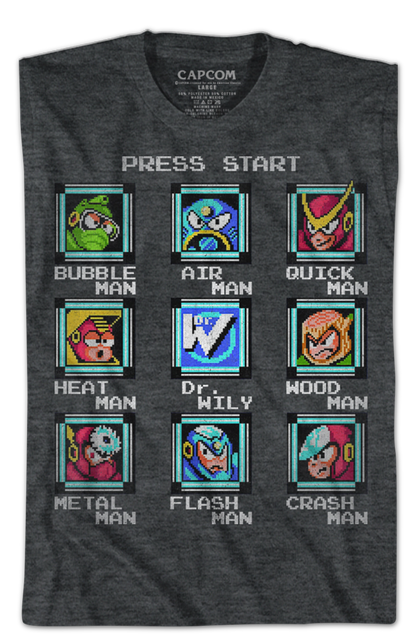 Start Screen Mega Man T-Shirt