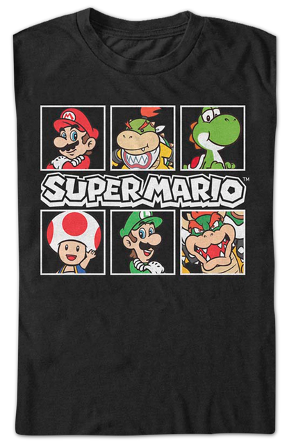 Super Mario Bros. Character Pictures Nintendo T-Shirt