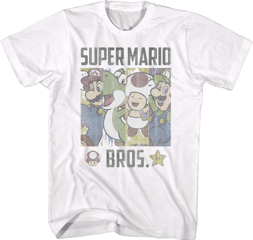 Super Mario Bros. Panels Nintendo T-Shirt