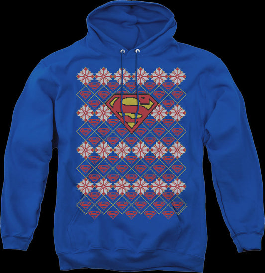 Superman Ugly Faux Knit DC Comics Hoodie