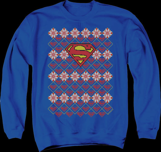 Superman Ugly Faux Knit DC Comics Sweatshirt
