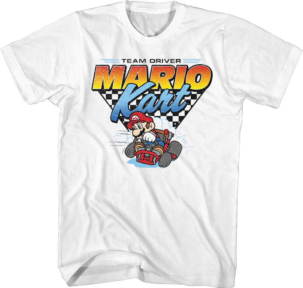 Team Driver Mario Kart Nintendo T-Shirt