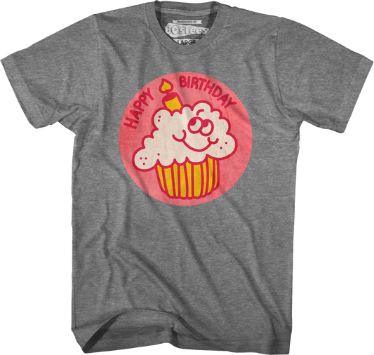 Happy Birthday Scratch & Sniff Sticker T-Shirt