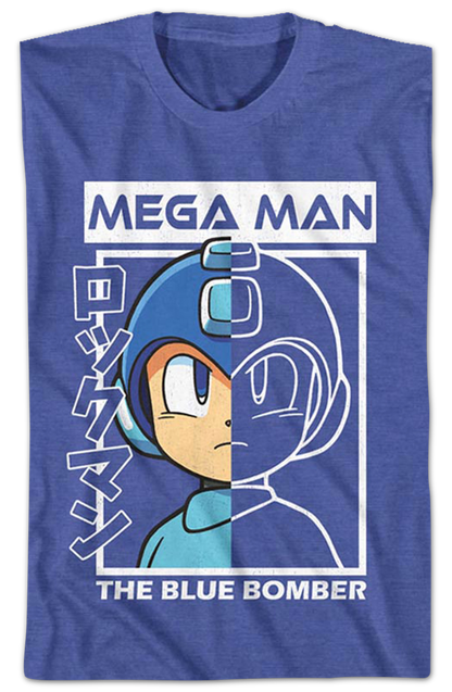 The Blue Bomber Outline Mega Man T-Shirt