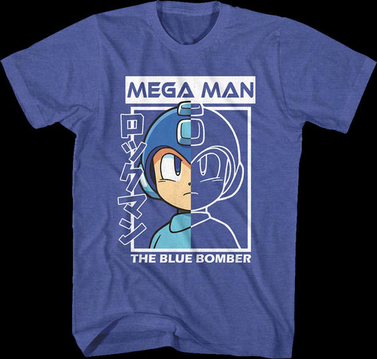 The Blue Bomber Outline Mega Man T-Shirt