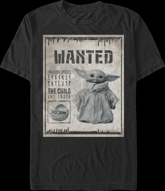The Child Wanted Poster The Mandalorian Star Wars T-Shirt