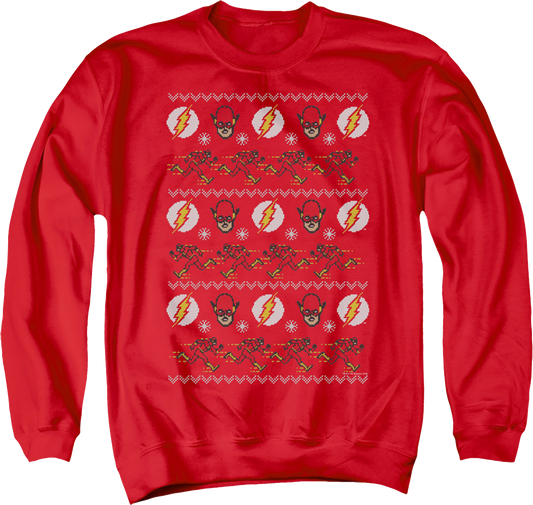 The Flash Ugly Faux Knit DC Comics Sweatshirt