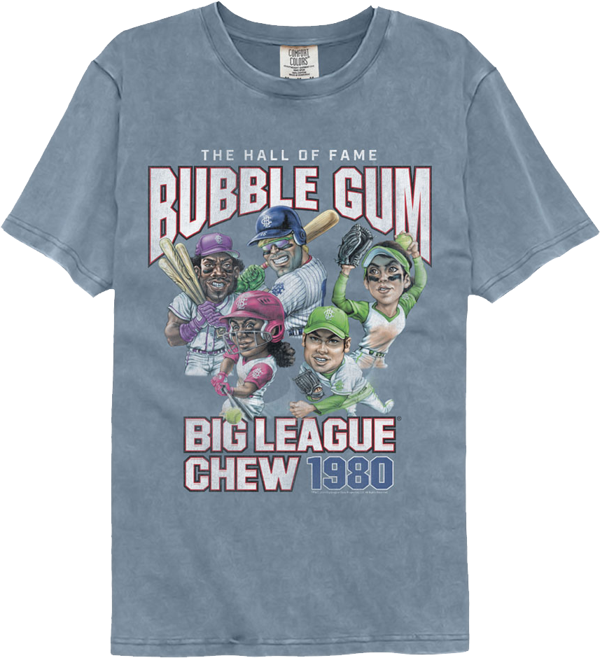 Hall Of Fame Bubble Gum Big League Chew Comfort Colors Brand T-Shirt