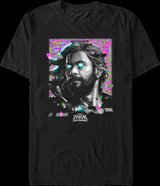 Thor Love And Thunder Retro Glitch Marvel Comics T-Shirt