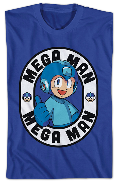 Thumbs Up Oval Mega Man T-Shirt