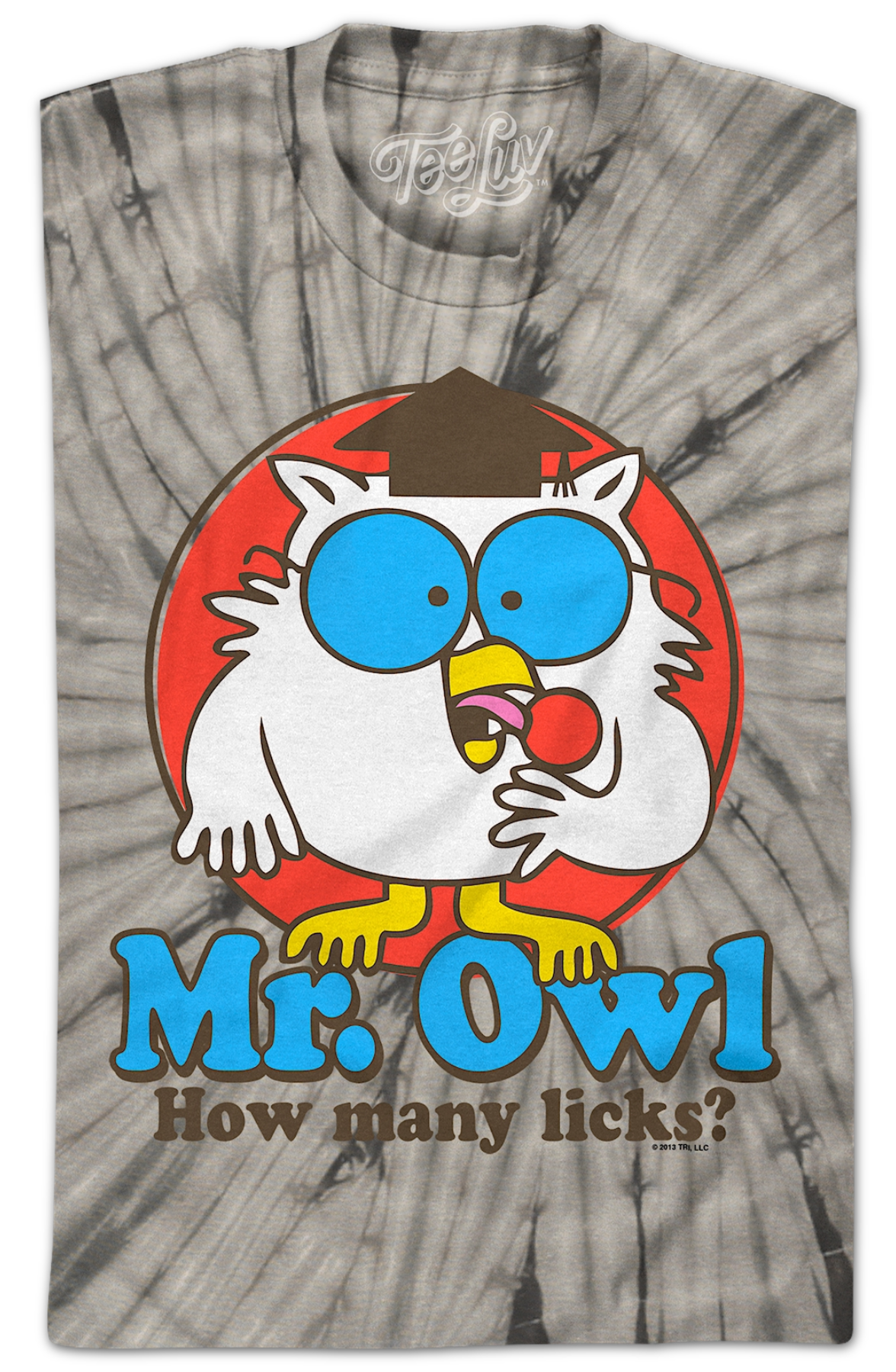 Tie Dye Mr. Owl How Many Licks Tootsie Pop T-Shirt