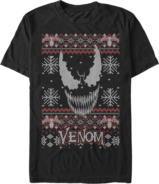 Venom Faux Ugly Knit Marvel Comics T-Shirt