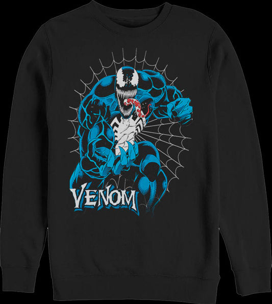 Venom Web Marvel Comics Sweatshirt