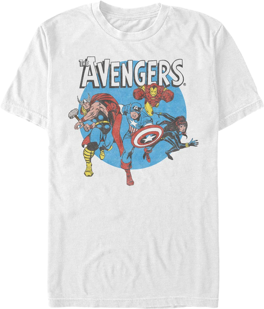 Vintage Avengers Circle Marvel Comics T-Shirt