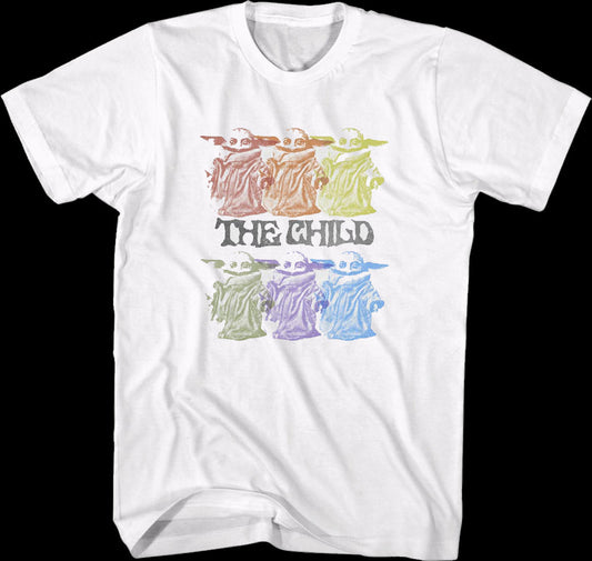 Vintage Colorful Child The Mandalorian Star Wars T-Shirt