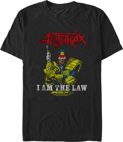 Vintage Judge Dredd I Am The Law Anthrax T-Shirt