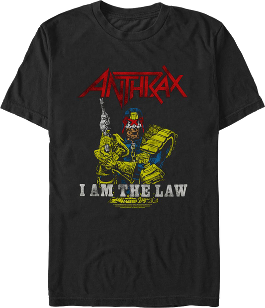 Vintage Judge Dredd I Am The Law Anthrax T-Shirt