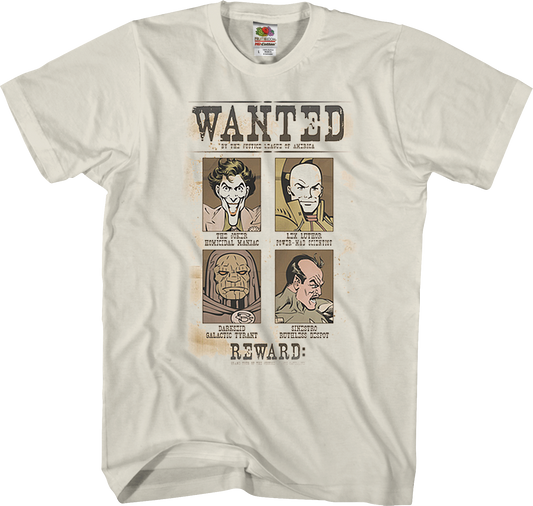 Wanted Villains Justice League T-Shirt