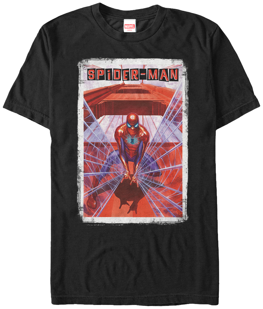 Water Proof Comic Cover Spider-Man T-Shirt